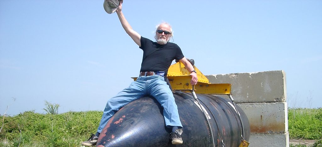 Dr Sidney Alford and large munition!