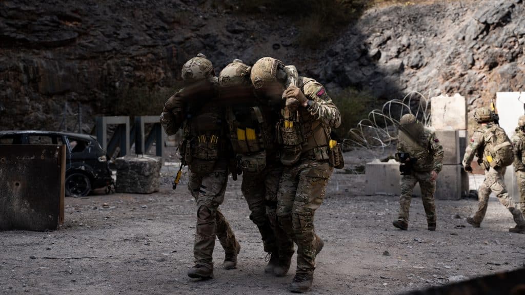 Commando Training Centre Royal Marines (CTCRM) training at Broadmead Range